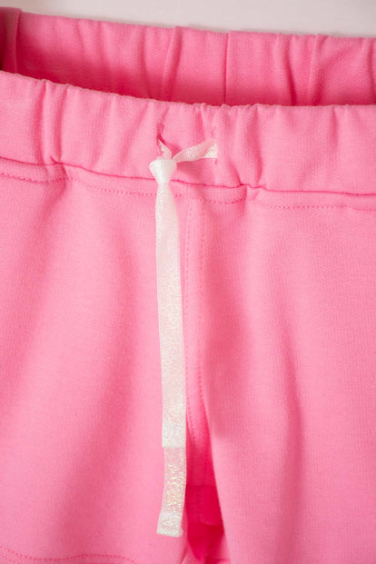  SHORT DE MIC CON CORDÓN ROSADO PARA NIÑA