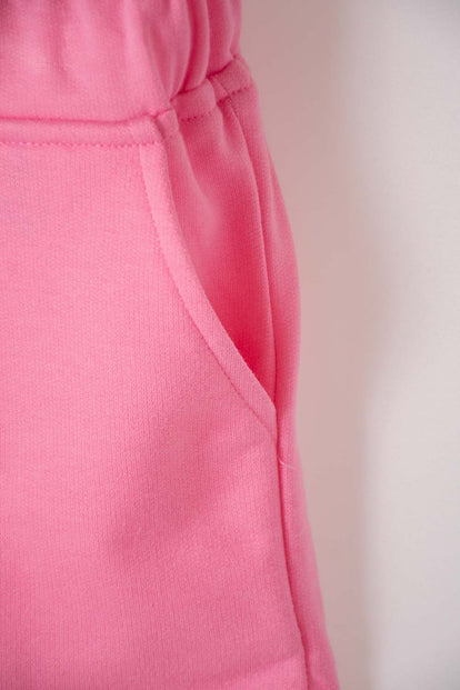  SHORT DE MIC CON CORDÓN ROSADO PARA NIÑA