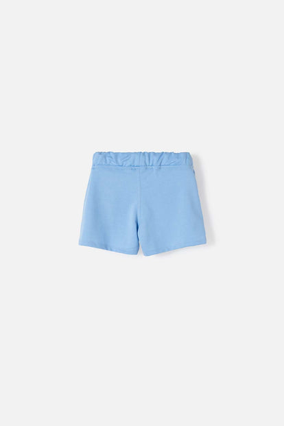 SHORT  DE MIC CON CORDÓN AZUL PARA NIÑA