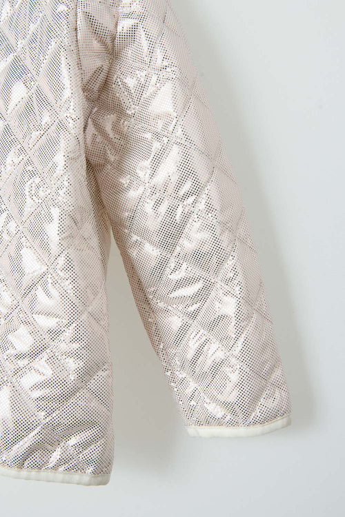 CHAQUETA LITTLEMIC EFECTO BRILLANTE ORO ROSA PARA NIÑA 2T A 5T