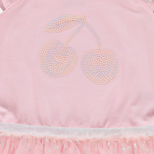 Card slide image -  VESTIDO LITTLEMIC CUELLO REDONDO ROSADO PARA NIÑA 2T A 5T