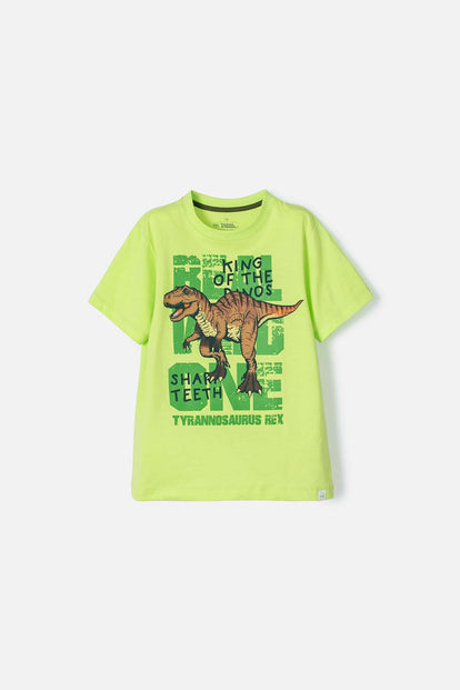  CAMISETA DE MIC MANGA CORTA VERDE PARA NIÑO