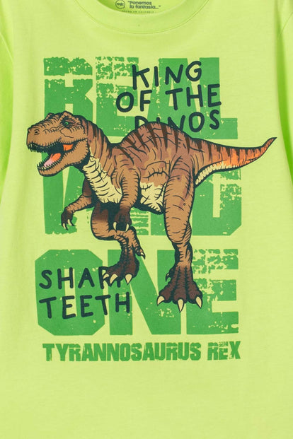 CAMISETA DE MIC MANGA CORTA VERDE PARA NIÑO