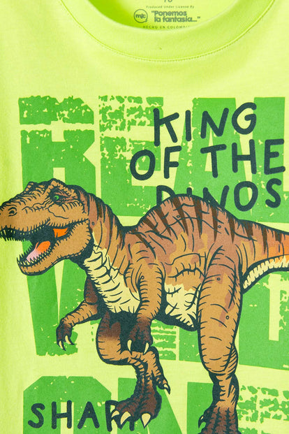  CAMISETA DE MIC MANGA CORTA VERDE PARA NIÑO