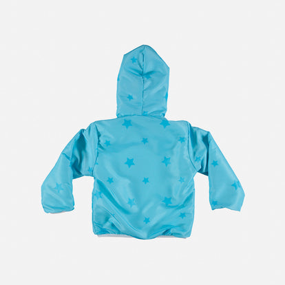 CHAQUETA LITTLEMIC AZUL CON CAPUCHA PARA BEBÉ NIÑA