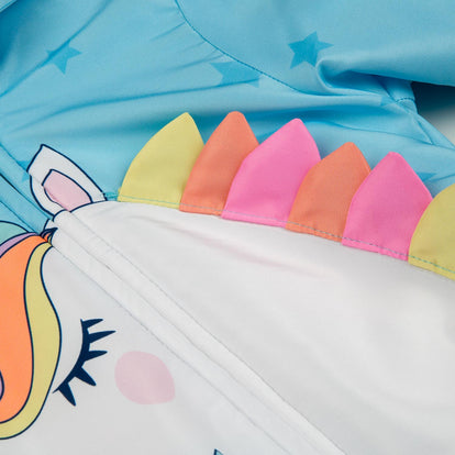 CHAQUETA LITTLEMIC AZUL CON CAPUCHA PARA BEBÉ NIÑA