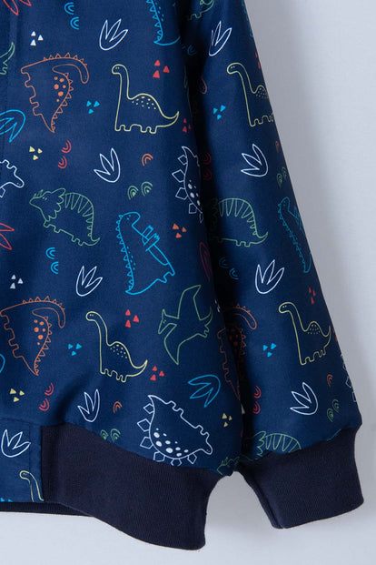 CHAQUETA LITTLEMIC AZUL CON CAPUCHA PARA BEBÉ NIÑO