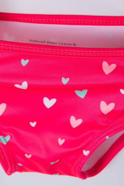 CONJUNTO DE BAÑO LITTLEMIC ESTAMPADO ROSADO PARA BEBÉ NIÑA