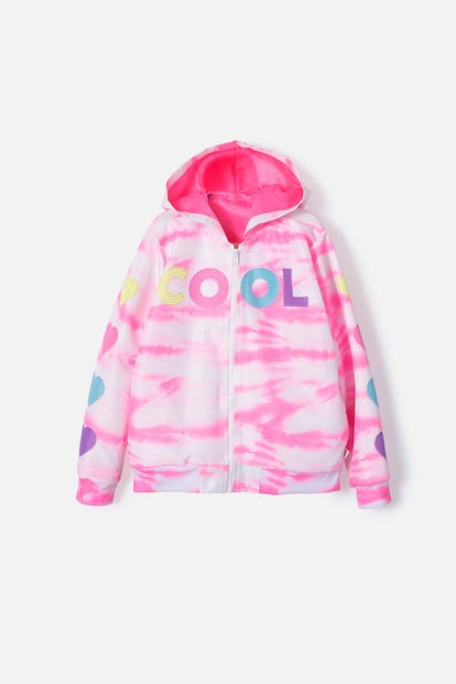 CHAQUETA MIC CON CAPUCHA ROSADA PARA NIÑA