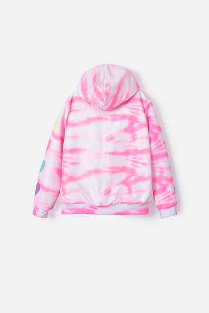 CHAQUETA MIC CON CAPUCHA ROSADA PARA NIÑA