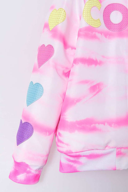 CHAQUETA MIC CON CAPUCHA ROSADA PARA NIÑA