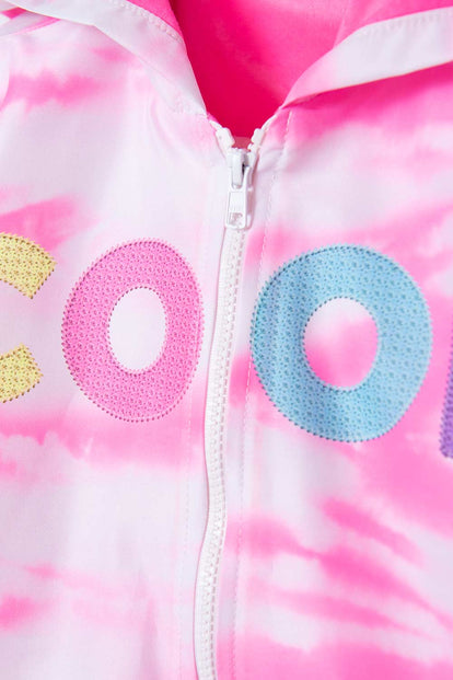 CHAQUETA MIC CON CAPUCHA ROSADA PARA NIÑA