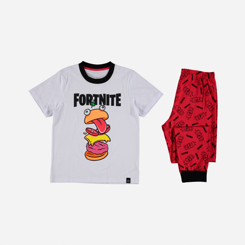 Card slide image -  PIJAMA DE VIDEO JUEGOS CON PANTALÓN LARGO ROJO Y BLANCO PARA TEEN NIÑO
