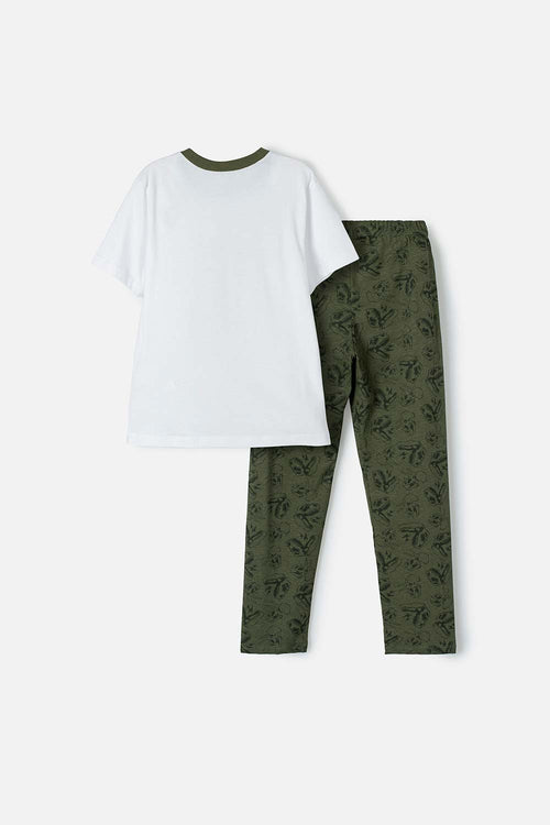 Card slide image -  PIJAMA DE MIC CON PANTALÓN LARGO BLANCO PARA NIÑO