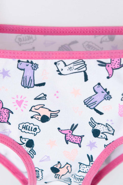 PACK X2 PANTIES PARA NIÑA, MORADO/BLANCO DE LITTLEMIC