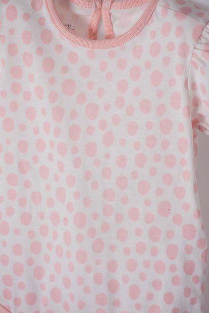  VESTIDO DE LITTLEMIC DE DOS PIEZAS SALMON PARA BEBÉ NIÑA