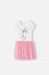 VESTIDO DE MIC MANGA CORTA ROSADO PARA NIÑA