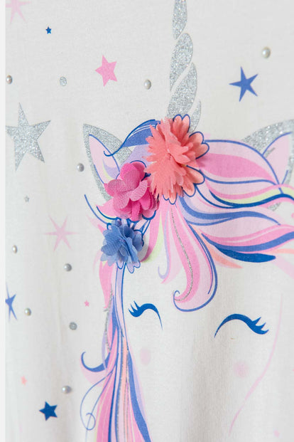 VESTIDO DE MIC MANGA CORTA ROSADO PARA NIÑA