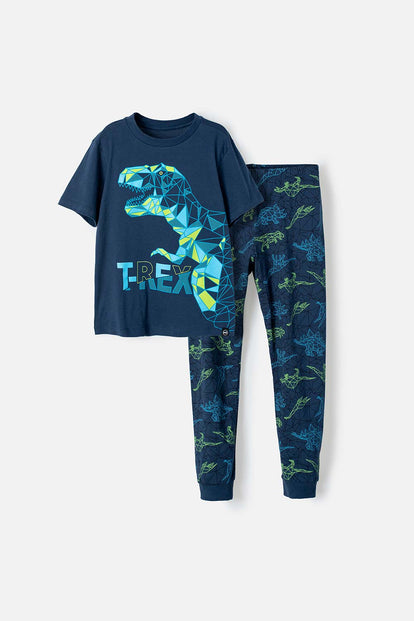 PIJAMA DE MIC  DE PANTALÓN LARGO AZUL PARA NIÑO