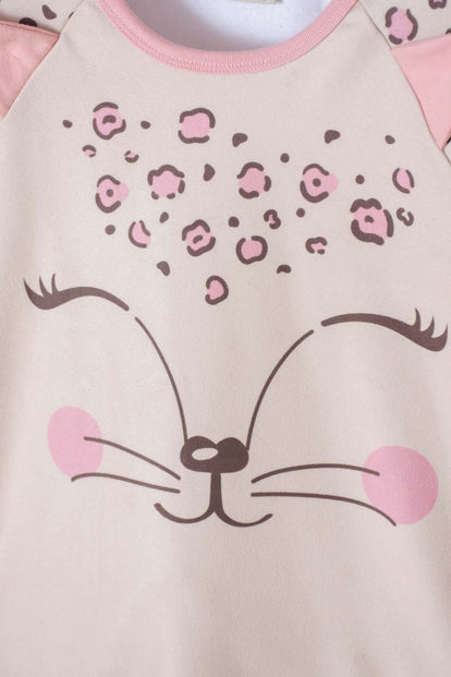 PIJAMA DE MIC CON PANTALÓN LARGO  PALO DE ROSA PARA NIÑA