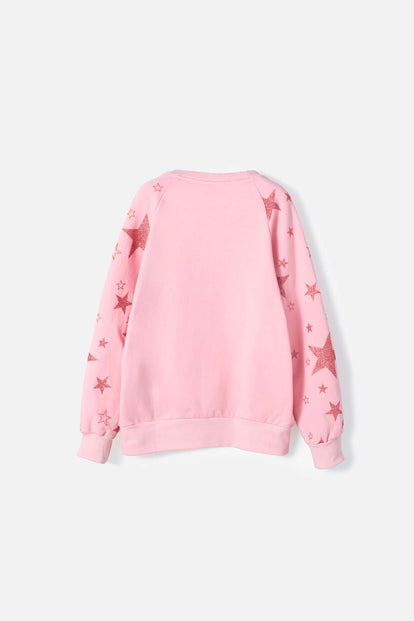 BUZO DE MIC CERRADO PALO DE ROSA PARA NIÑA
