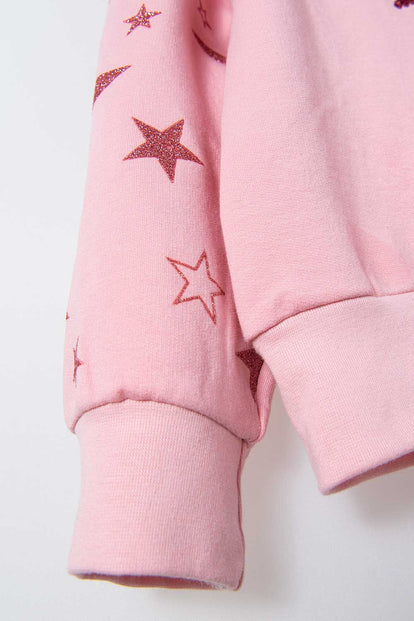 BUZO DE MIC CERRADO PALO DE ROSA PARA NIÑA
