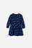 VESTIDO DE LITTLEMIC MANGA LARGA AZUL PARA NIÑA 2T A 5T