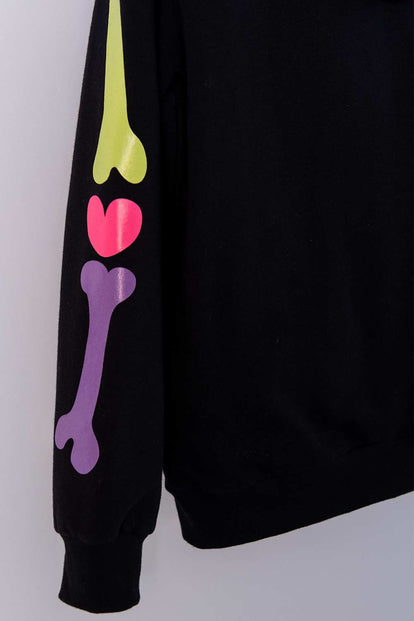 BUZO DE MIC CATRINA CON CAPUCHA NEGRO PARA NIÑA