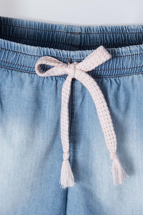 Card slide image -  SHORT DE LITTLEMIC INDIGO CLARO PARA NIÑA 2T A 5T
