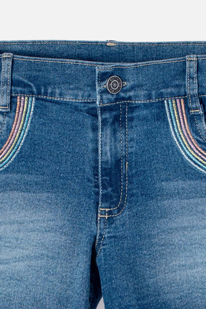 SHORT DE MIC INDIGO MEDIO PARA NIÑA