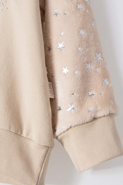 BUZO DE LITTLE MIC CERRADO CAKI PARA NIÑA 2T A 5T