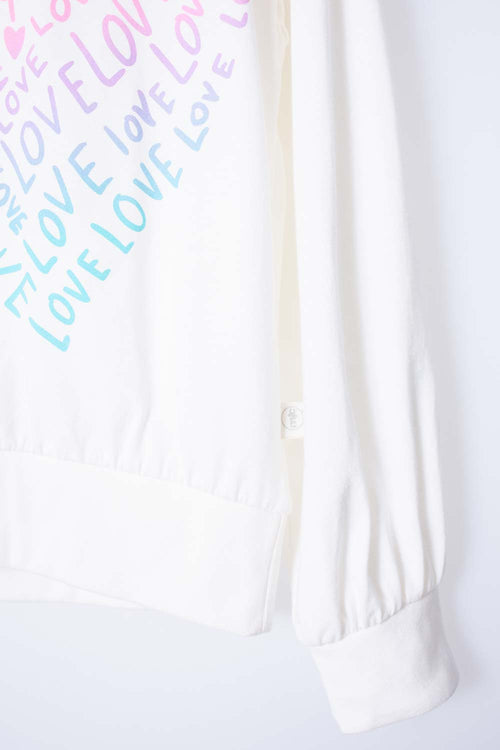 CAMISETA DE MIC MANGA LARGA MARFIL PARA NIÑA
