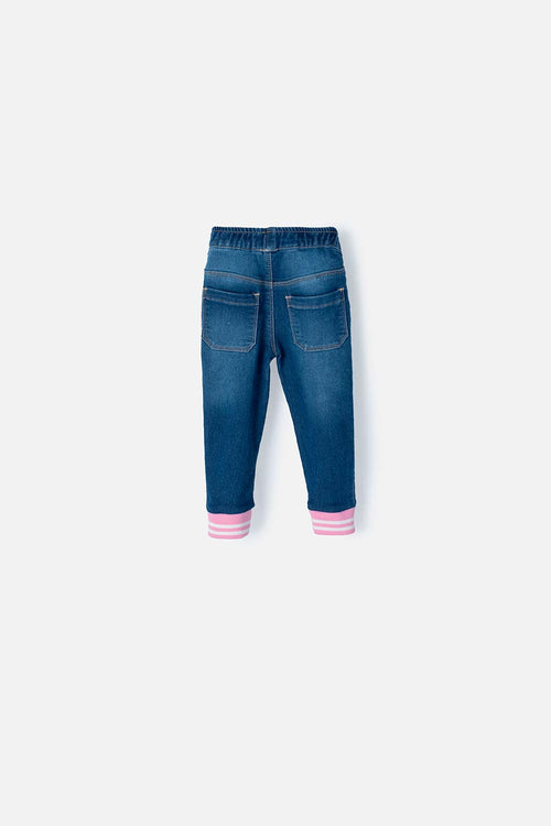 JEGGING DE LITTLEMIC INDIGO OSCURO PARA BEBÉ NIÑA