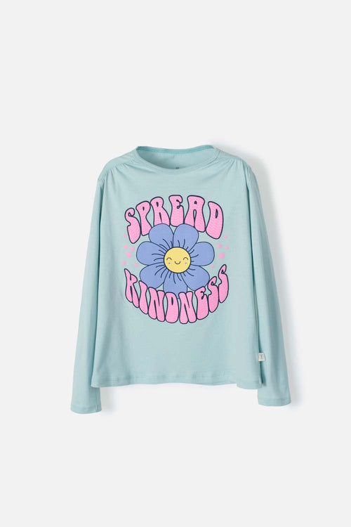 CAMISETA DE MIC MANGA LARGA VERDE PARA NIÑA