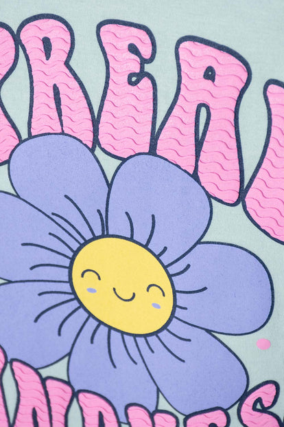 CAMISETA DE MIC MANGA LARGA VERDE PARA NIÑA