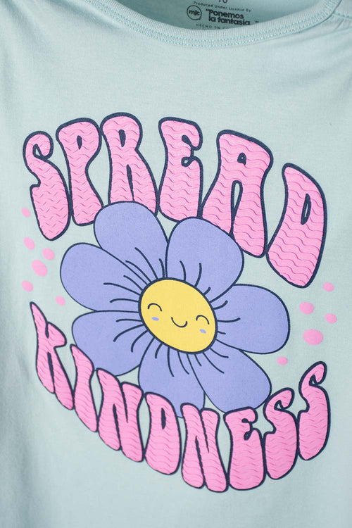 CAMISETA DE MIC MANGA LARGA VERDE PARA NIÑA