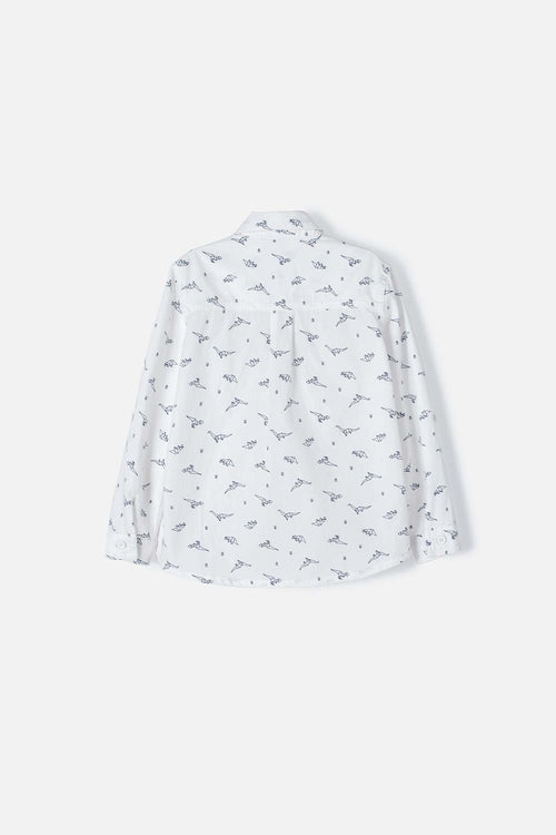 Card slide image -  CAMISA LITTLEMIC BLANCA MANGA LARGA PARA NIÑO 2T A 5T