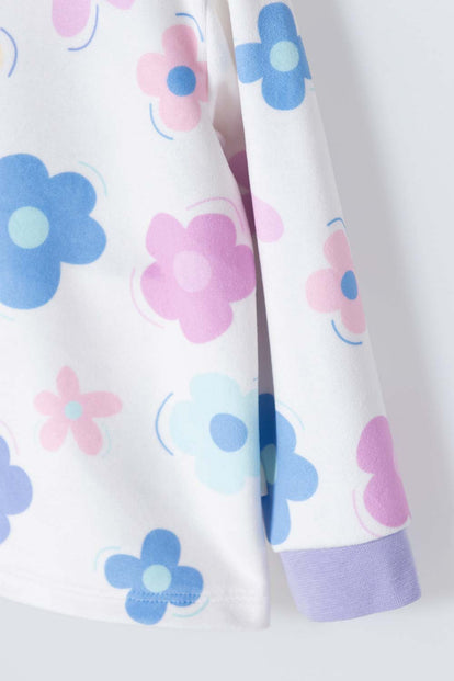 PIJAMA LITTLEMIC MARFIL DE MANGA LARGA PARA BEBÉ NIÑA