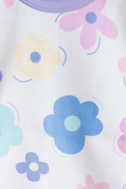 PIJAMA LITTLEMIC MARFIL DE MANGA LARGA PARA BEBÉ NIÑA