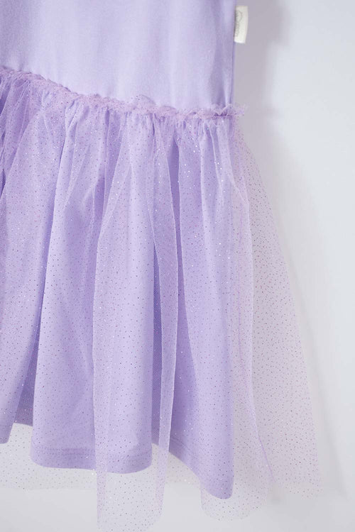 Card slide image -  VESTIDO DE LITTLEMIC CON TULL LILA PARA NIÑA 2T A 5T