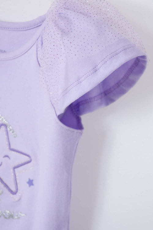 Card slide image -  VESTIDO DE LITTLEMIC CON TULL LILA PARA NIÑA 2T A 5T