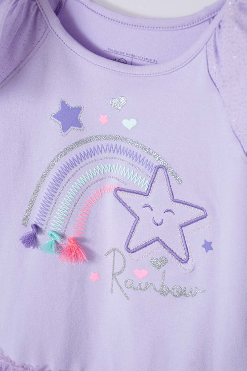Card slide image -  VESTIDO DE LITTLEMIC CON TULL LILA PARA NIÑA 2T A 5T
