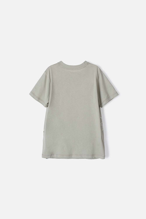 CAMISETA DE MIC MANGA CORTA GRIS PARA NIÑO
