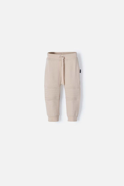  JOGGER DE LITTLEMIC CON CORDÓN CAKI PARA BEBÉ NIÑO