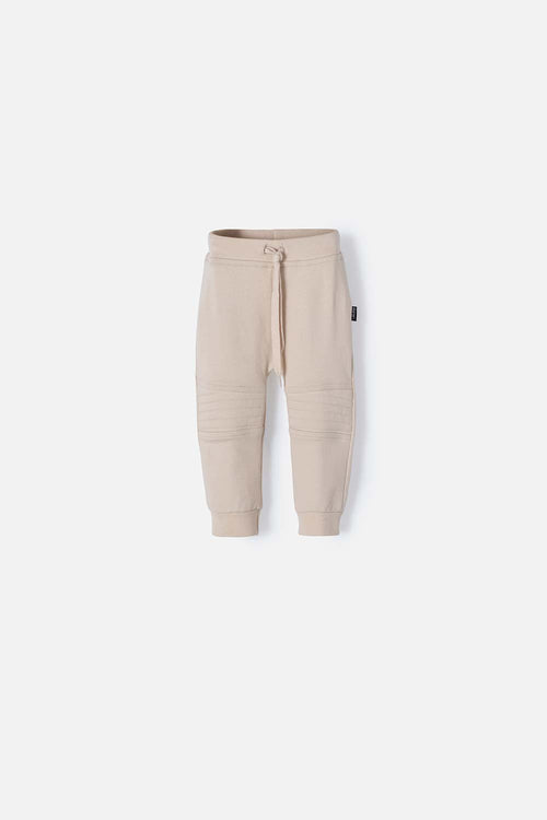 JOGGER DE LITTLEMIC CON CORDÓN CAKI PARA BEBÉ NIÑO