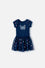 VESTIDO DE LITTLEMIC MANGA CORTA AZUL PARA NIÑA 2T A 5T