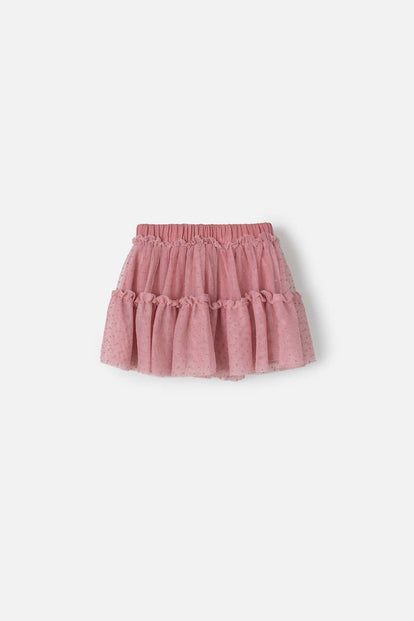 FALDA DE LITTLEMIC TIPO TUTU PALO DE ROSA PARA NIÑA 2T A 5T
