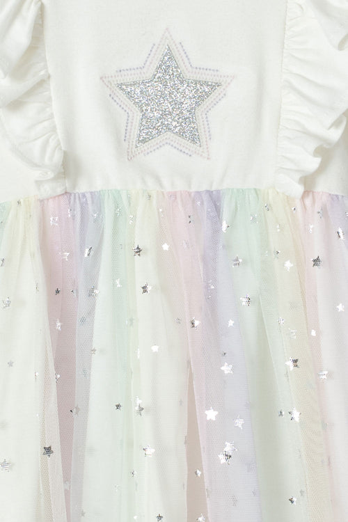 VESTIDO DE LITTLEMIC CON FALDA EN TUTÚ MULTICOLOR PARA BEBÉ NIÑA