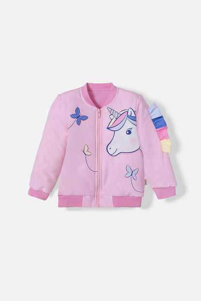  CHAQUETA DE LITTLEMIC ABIERTA ROSADA PARA NIÑA 2T A 5T