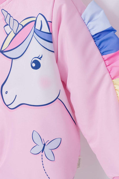 CHAQUETA DE LITTLEMIC ABIERTA ROSADA PARA NIÑA 2T A 5T